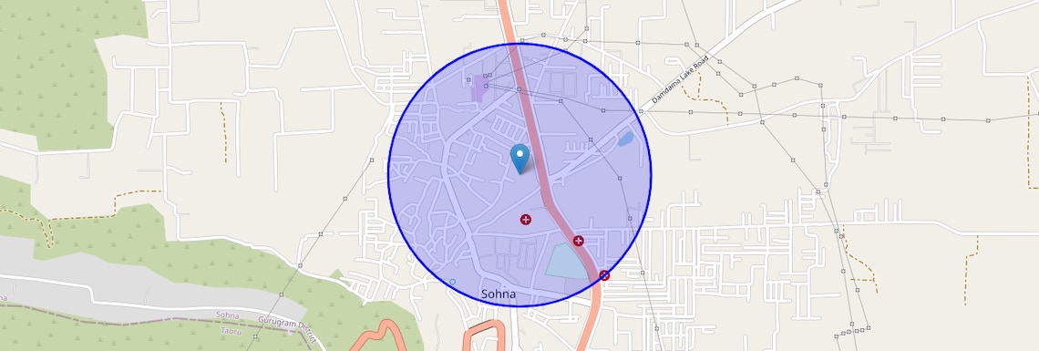 Location Map of Sohna Sector 1, Gurgaon