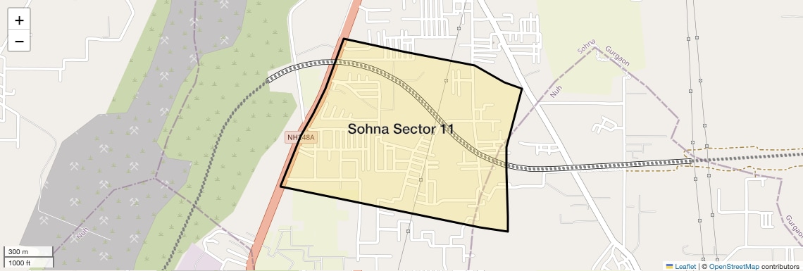 Location Map of Sohna Sector 11, Gurgaon