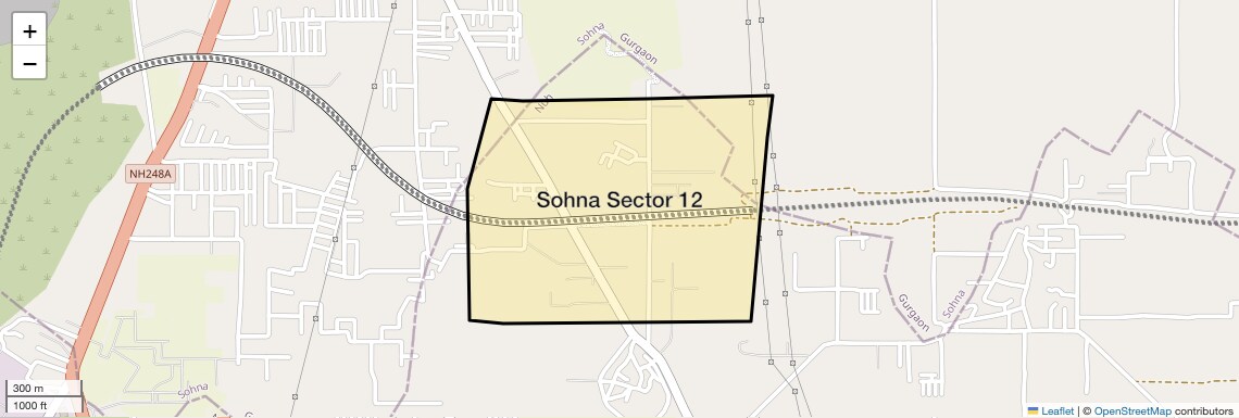 Location Map of Sohna Sector 12, Gurgaon
