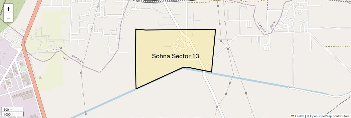 Location Map of Sohna Sector 13, Gurgaon