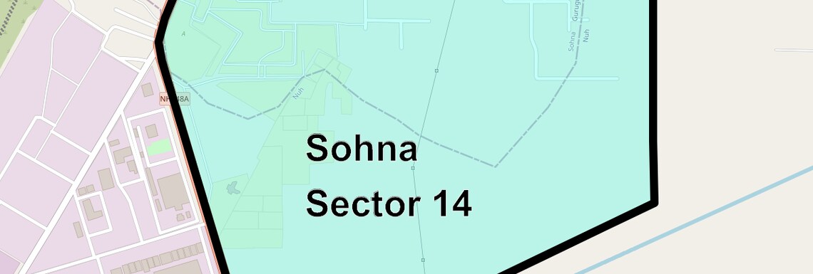Location Map of Sohna Sector 14, Gurgaon