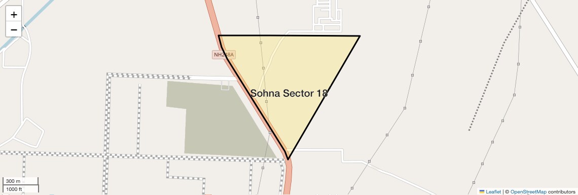 Location Map of Sohna Sector 18, Gurgaon