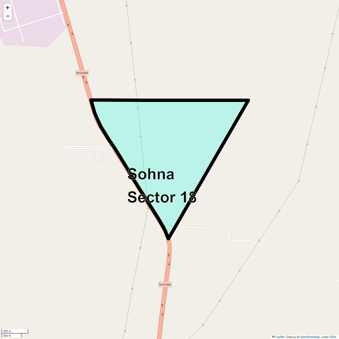 Location Map of Sohna Sector 18, Gurgaon