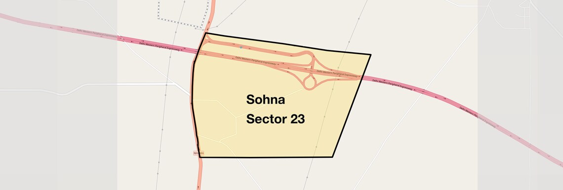 Location Map of Sohna Sector 23, Gurgaon