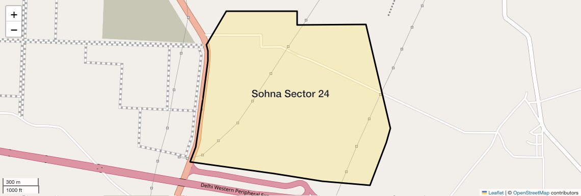 Location Map of Sohna Sector 24, Gurgaon