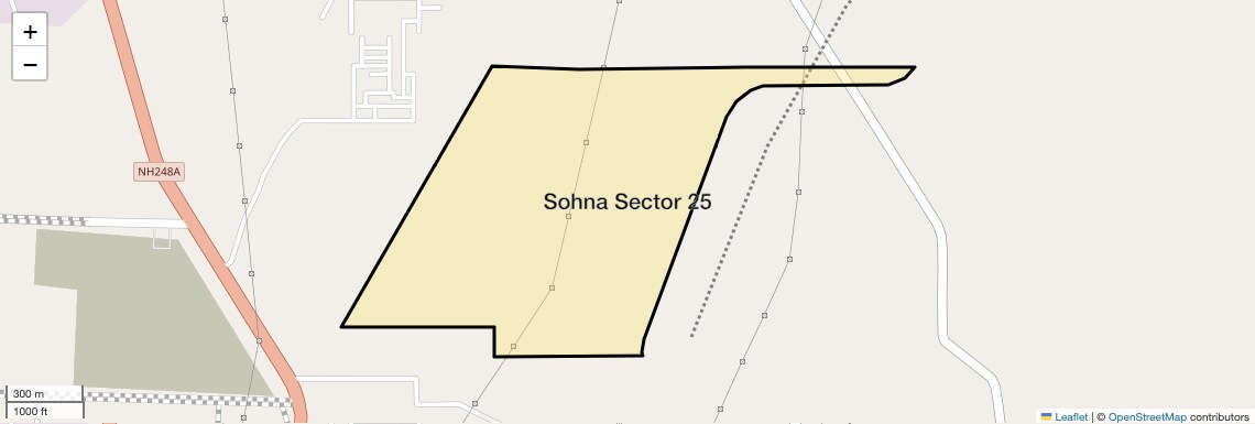 Location Map of Sohna Sector 25, Gurgaon