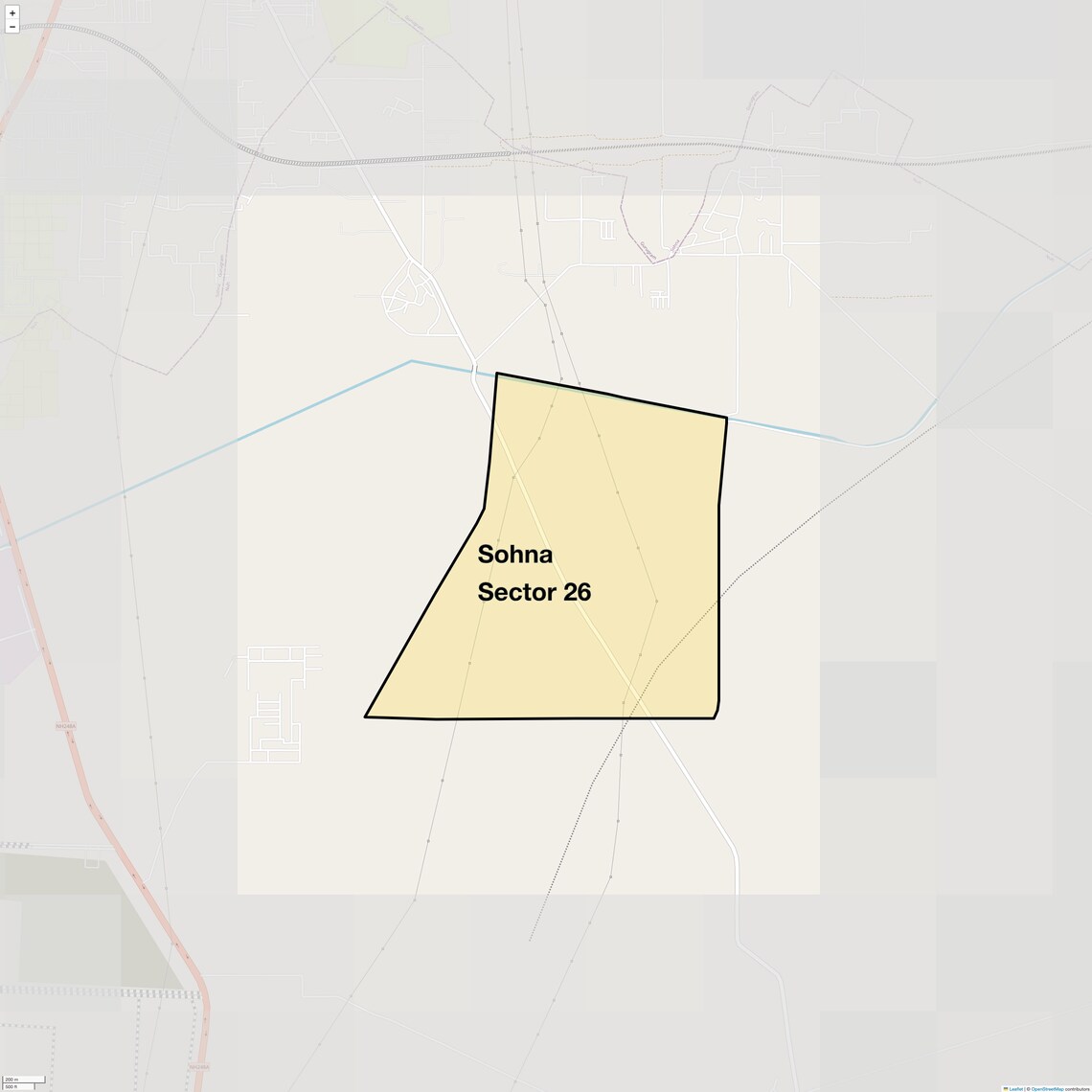 Location Map of Sohna Sector 26, Gurgaon