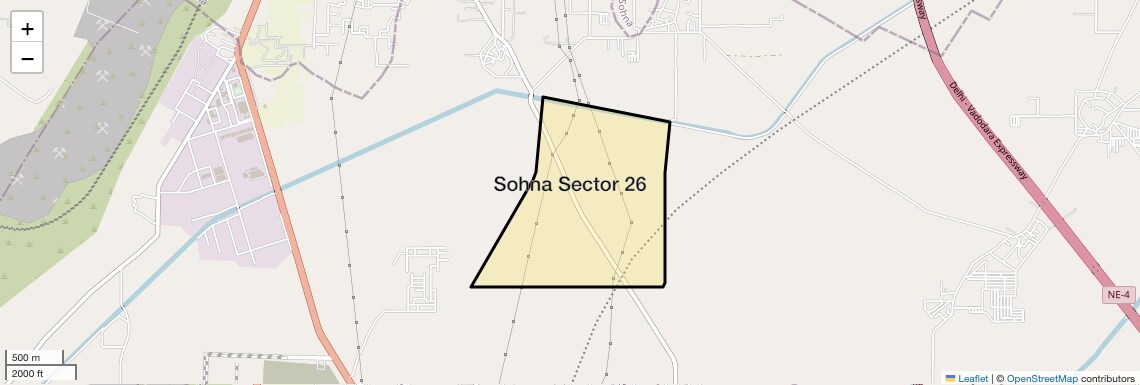 Location Map of Sohna Sector 26, Gurgaon