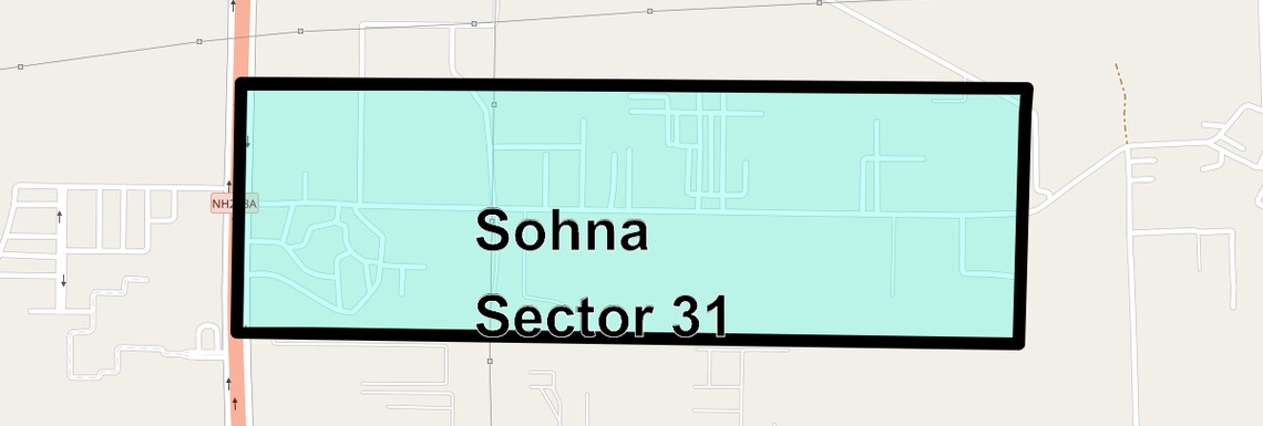 Location Map of Sohna Sector 31, Gurgaon
