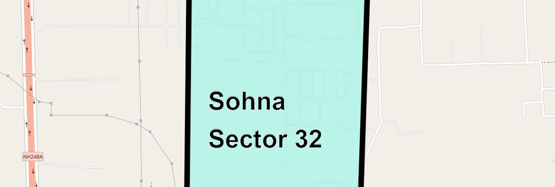 Location Map of Sohna Sector 32, Gurgaon