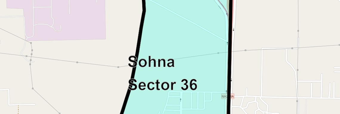 Location Map of Sohna Sector 36, Gurgaon