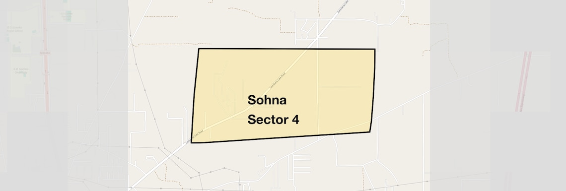 Location Map of Sohna Sector 4, Gurgaon