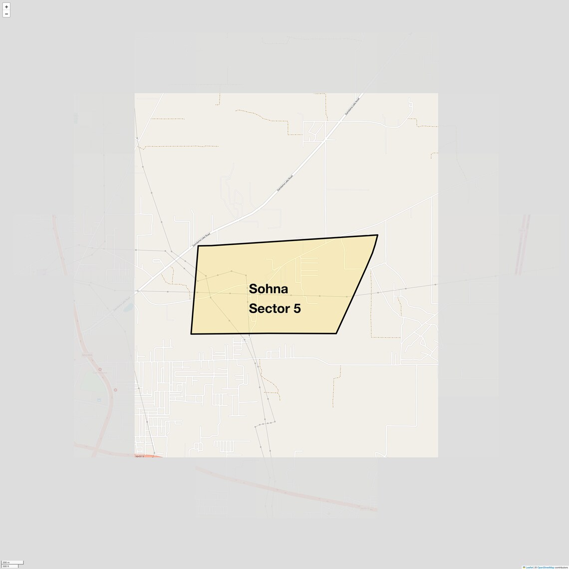 Location Map of Sohna Sector 5, Gurgaon