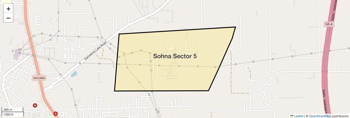 Location Map of Sohna Sector 5, Gurgaon