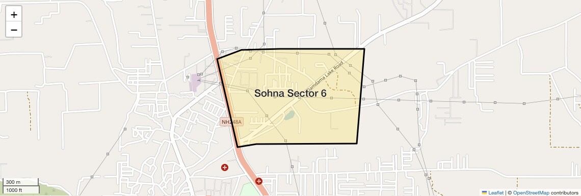 Location Map of Sohna Sector 6, Gurgaon