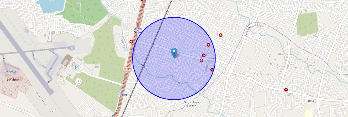 Location Map of Somalwada, Nagpur