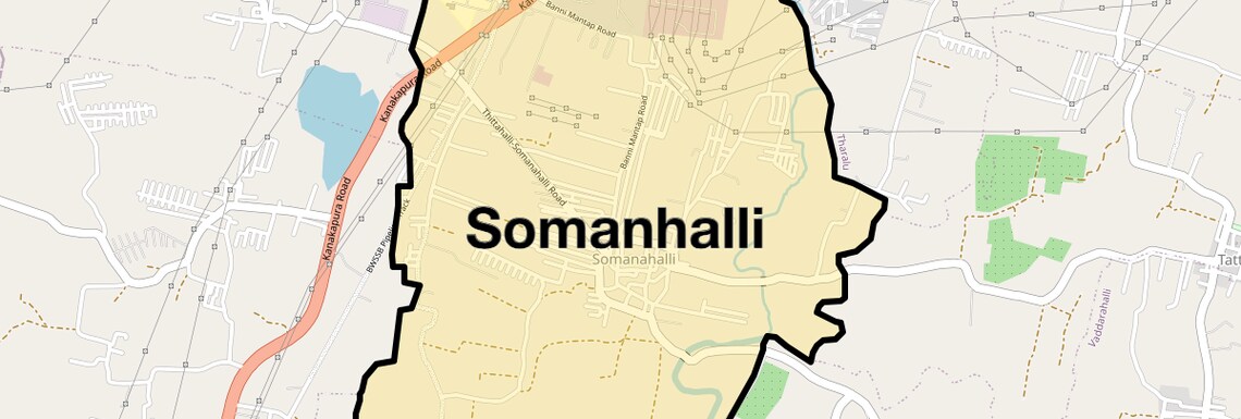 Location Map of Somanhalli, Bangalore