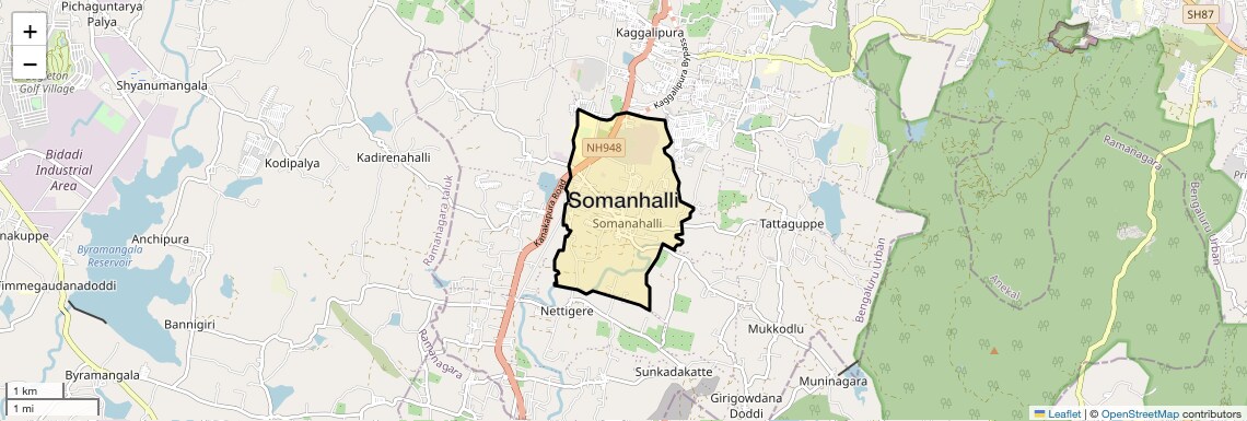 Location Map of Somanhalli, Bangalore