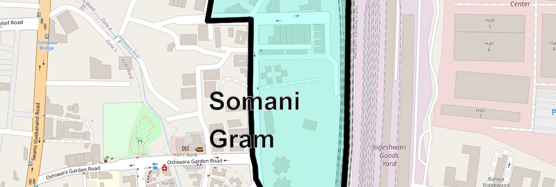 Location Map of Somani Gram, Mumbai