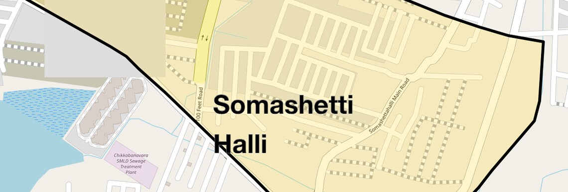 Location Map of Somashetti Halli, Bangalore