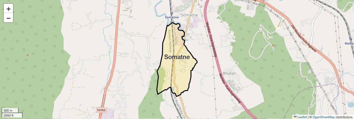 Location Map of Somatne, Navi Mumbai