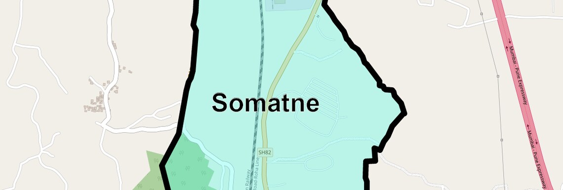 Location Map of Somatne, Navi Mumbai