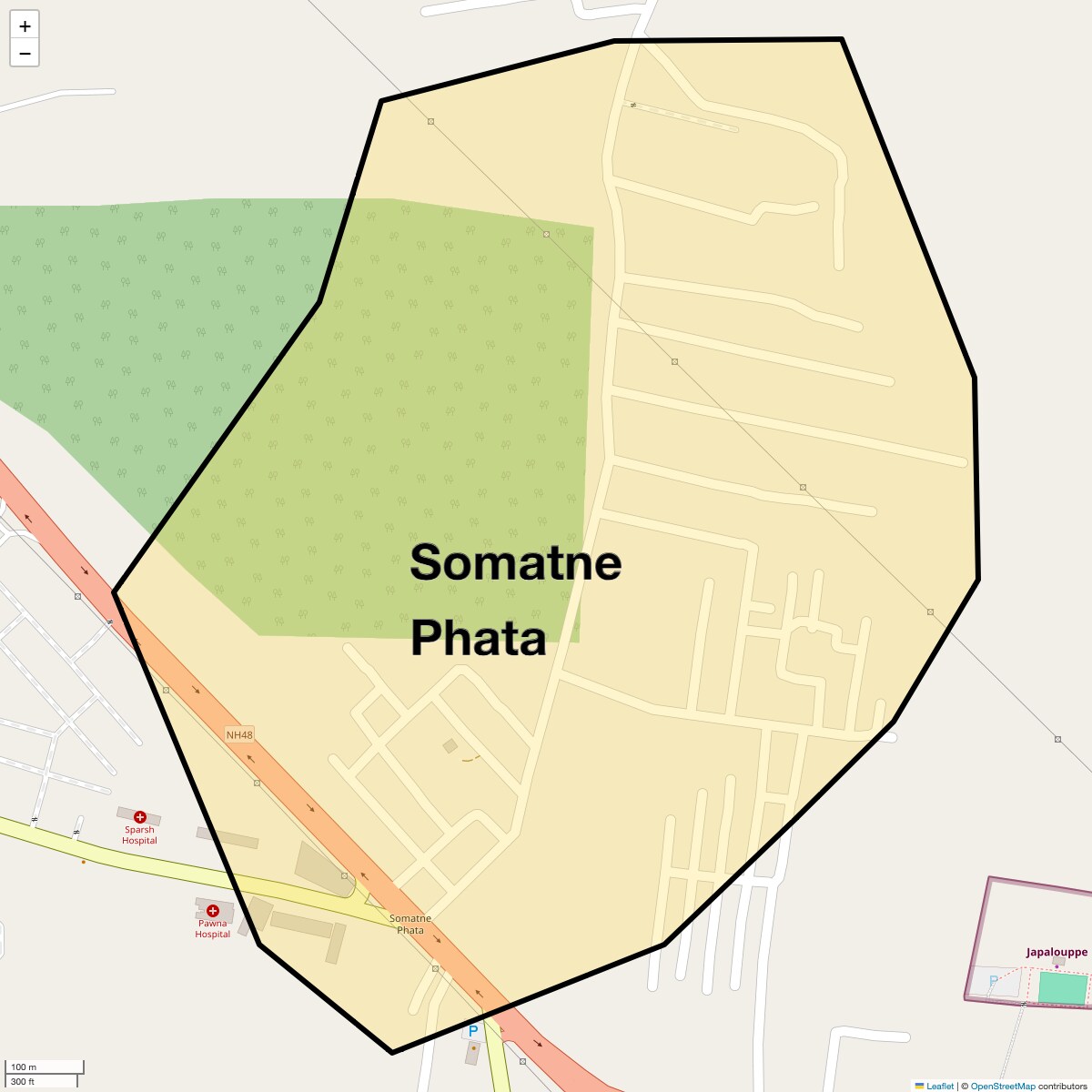 Location Map of Somatne Phata, Pune