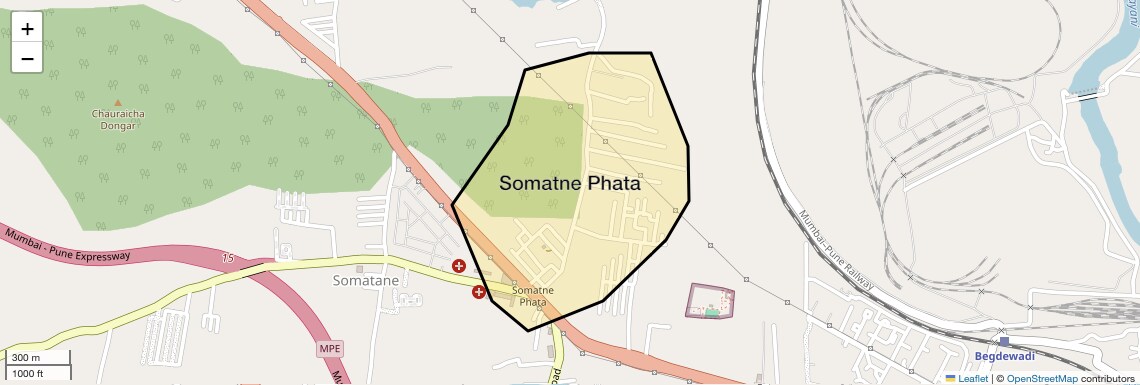 Location Map of Somatne Phata, Pune