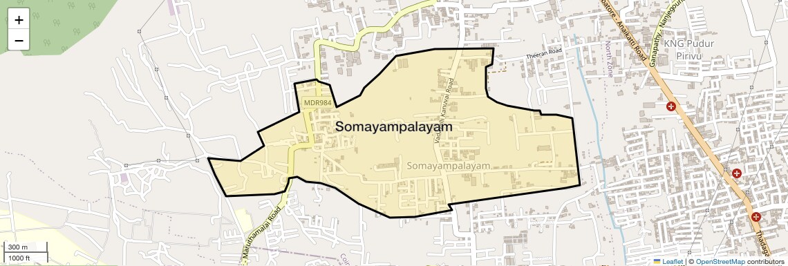 Location Map of Somayampalayam, Coimbatore
