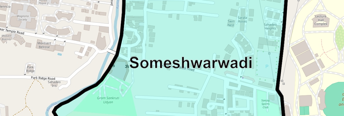 Location Map of Someshwarwadi, Pune
