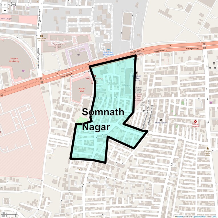 Location Map of Somnath Nagar