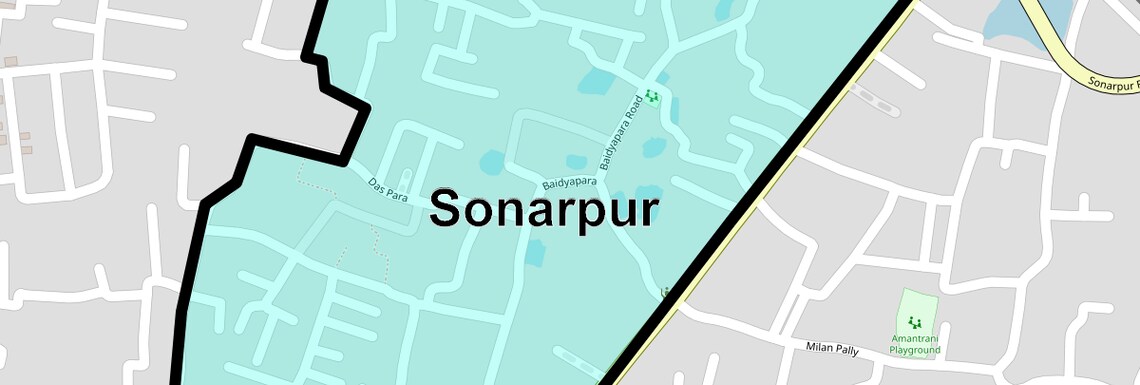 Location Map of Sonarpur, Kolkata