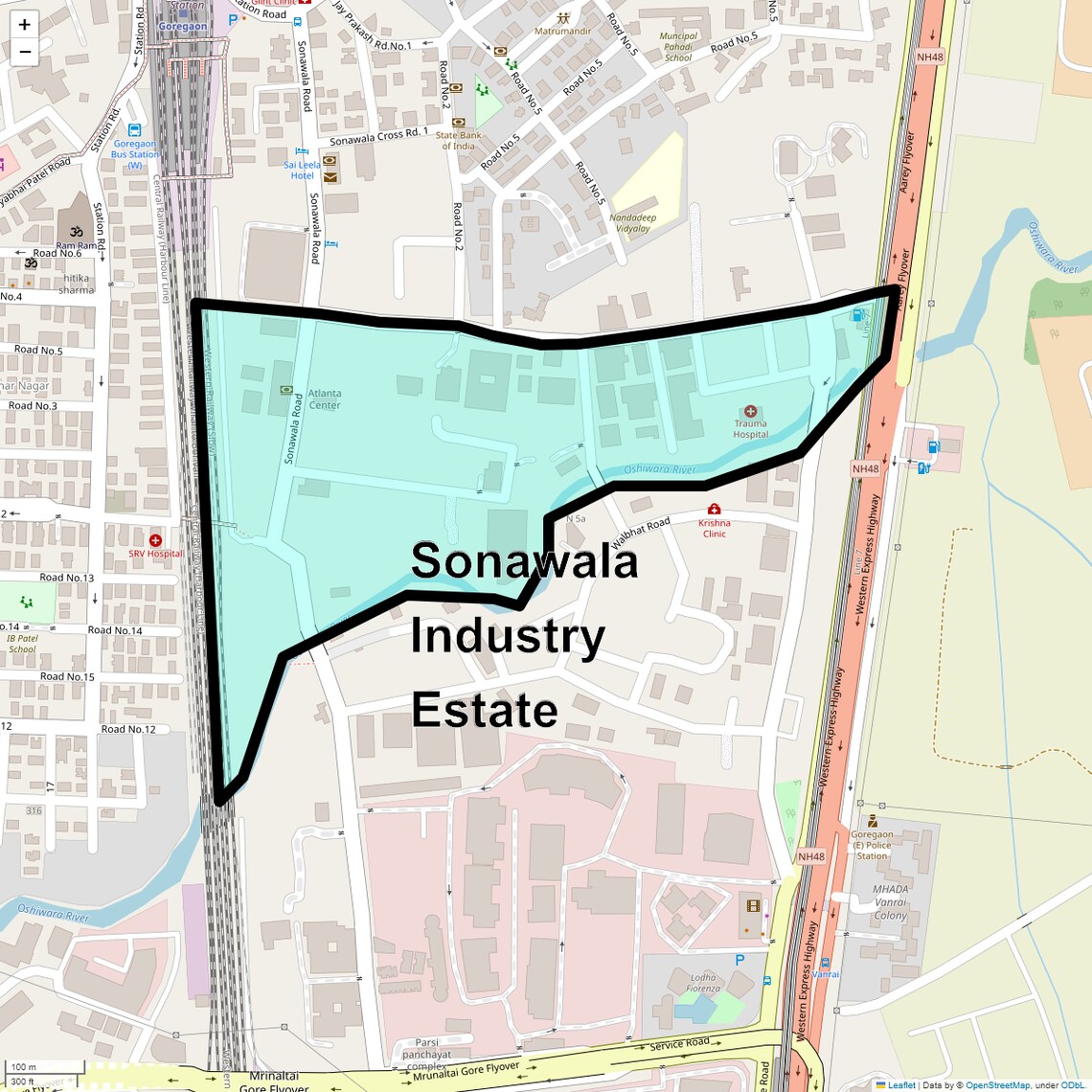 Location Map of Sonawala Industry Estate, Mumbai