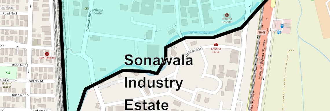 Location Map of Sonawala Industry Estate, Mumbai