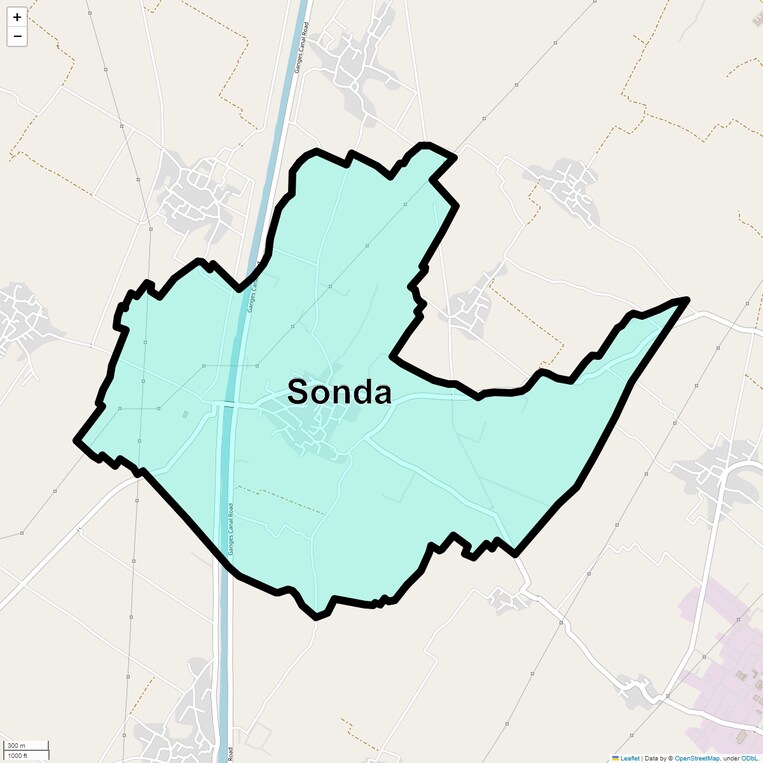 Location Map of Sonda