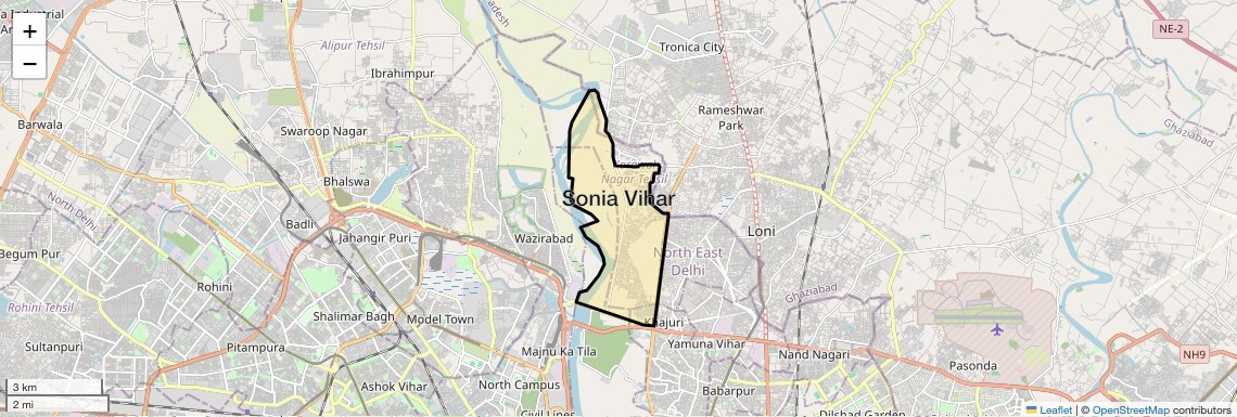 Sonia Vihar Map