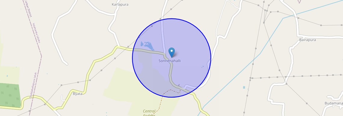 Location Map of Sonnenahalli, Bangalore