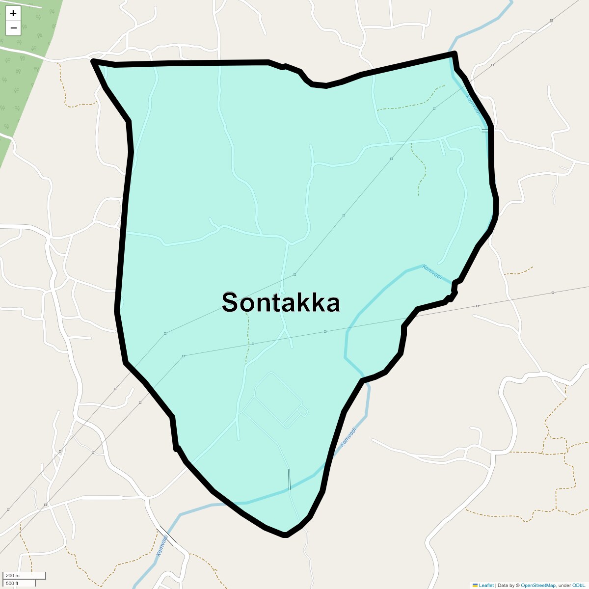 Location Map of Sontakka, Thane