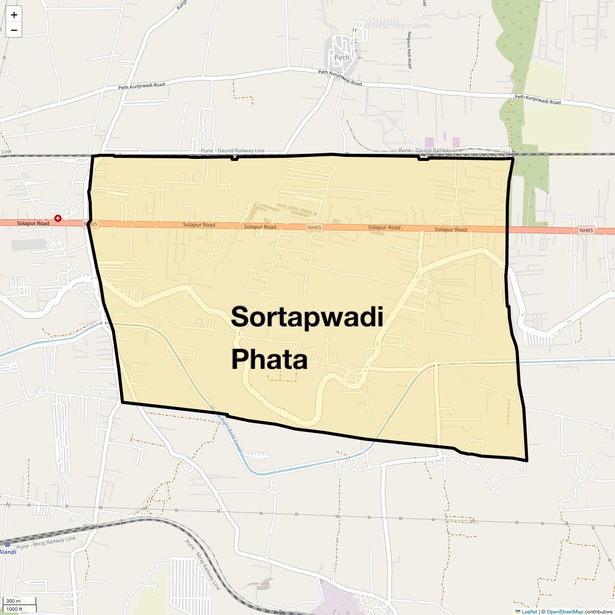 Sortapwadi Phata Map
