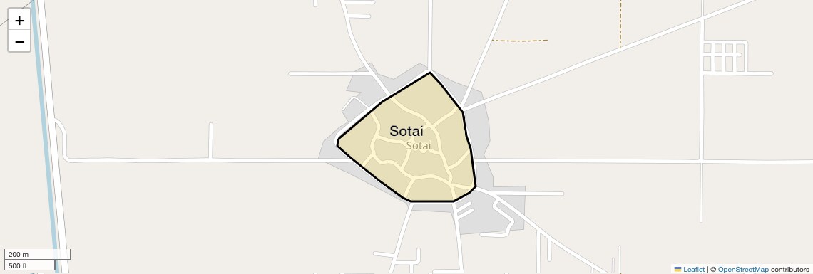 Location Map of Sotai, Faridabad