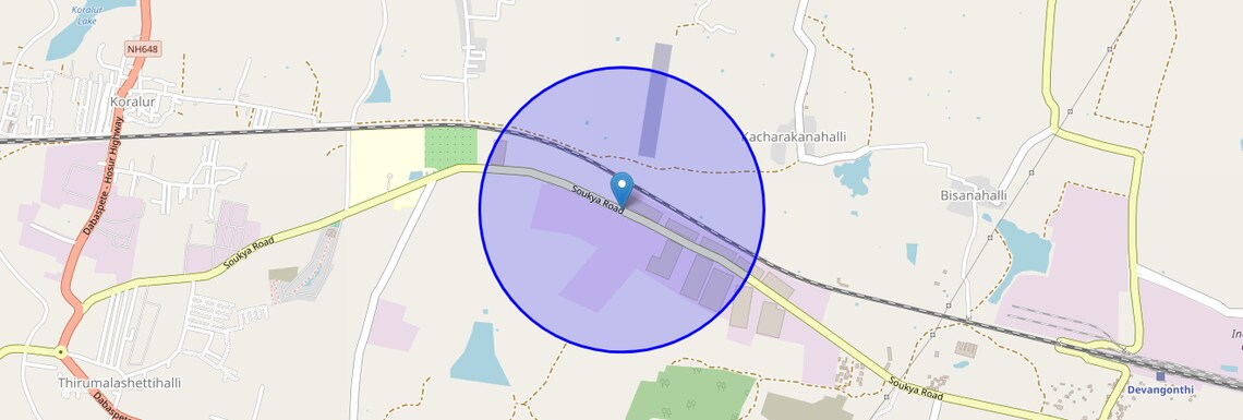 Location Map of Soukya Road, Bangalore