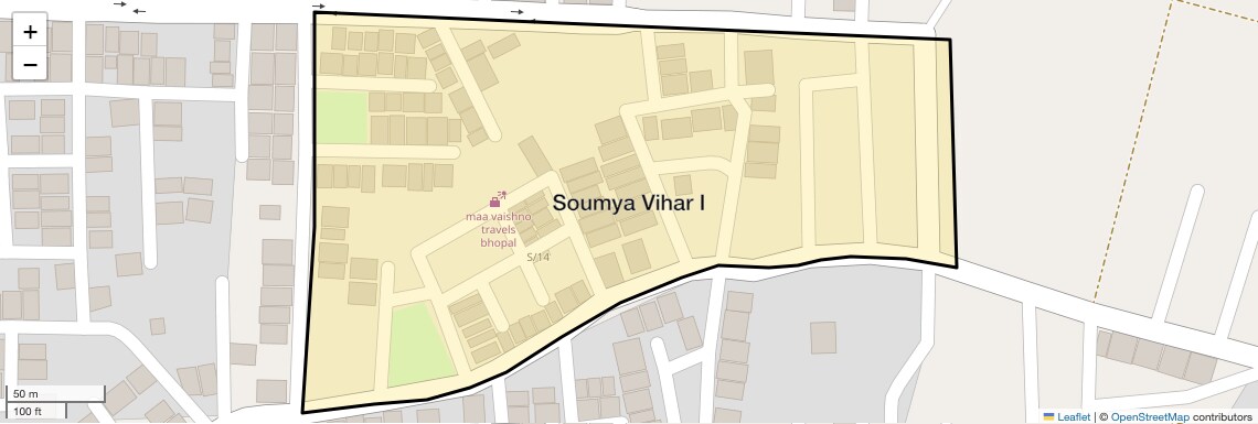 Location Map of Soumya Vihar I, Bhopal