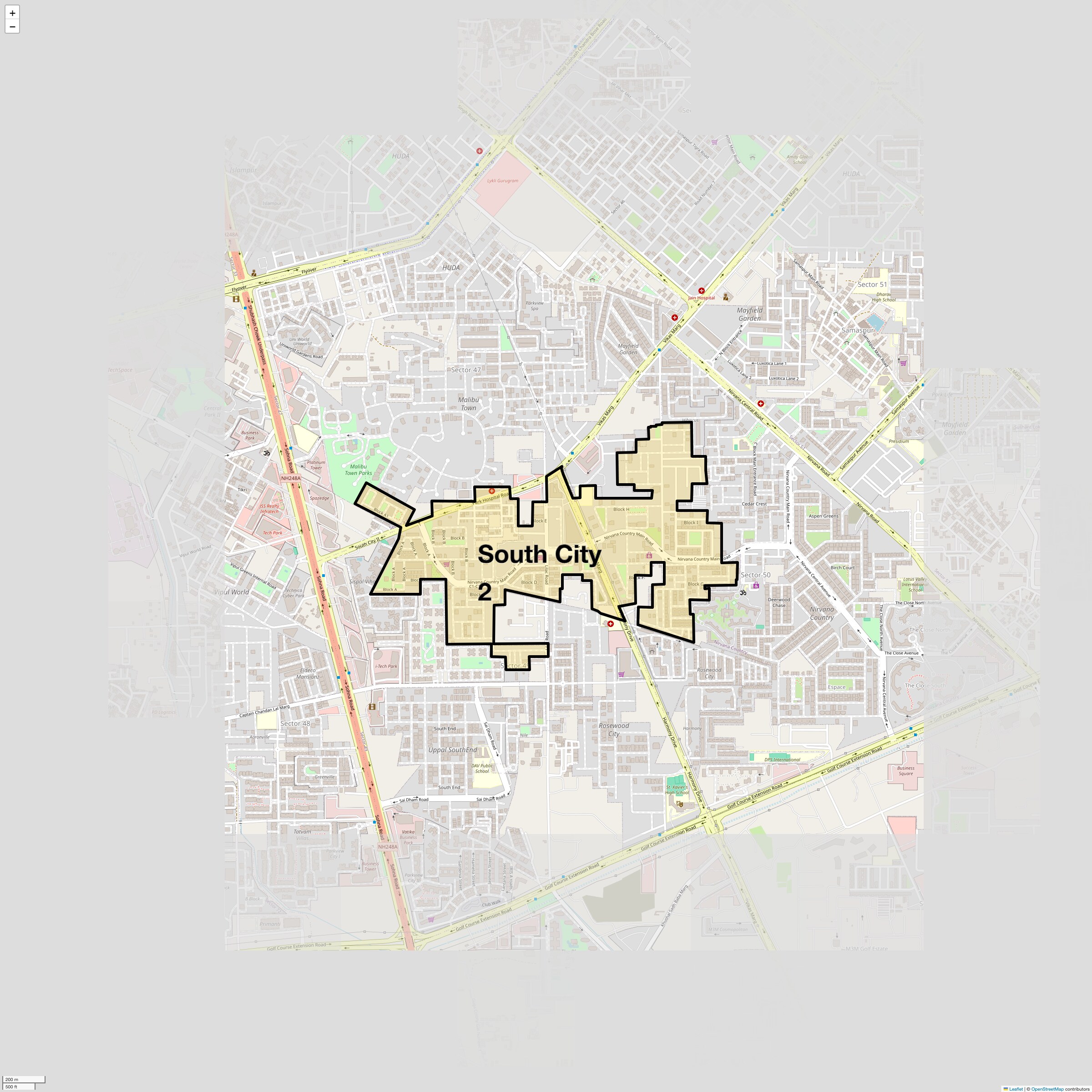 Check Time Travel of South City 2, Gurgaon