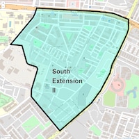 South Extension ii Map