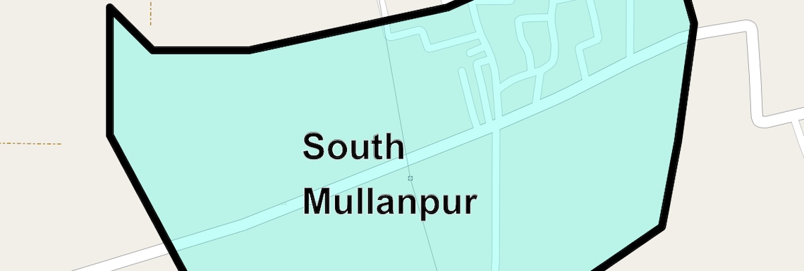 Location Map of South Mullanpur, Chandigarh