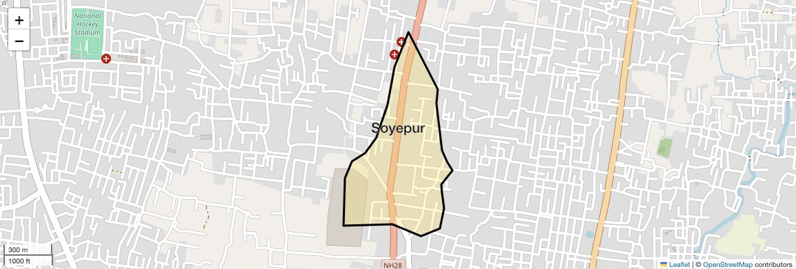 Location Map of Soyepur, Varanasi