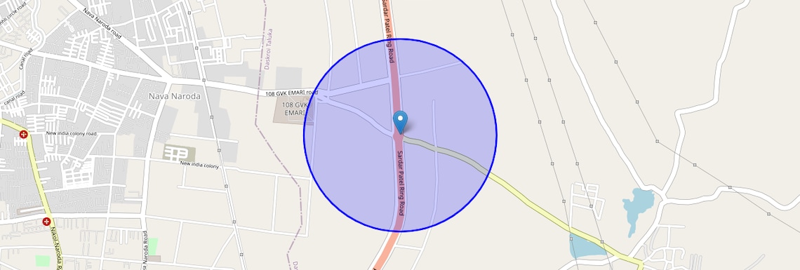 Location Map of SP Ring Road, Ahmedabad