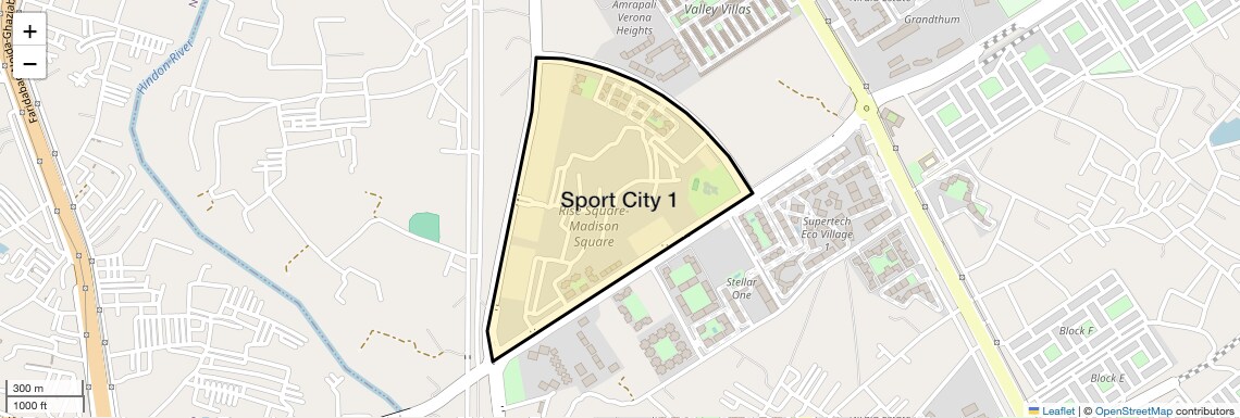 Location Map of Sport City 1, Greater Noida