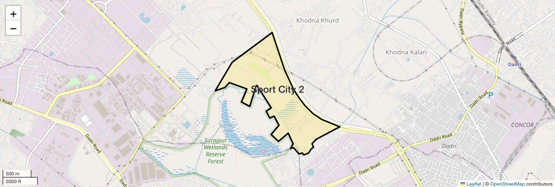 Location Map of Sport City 2, Greater Noida