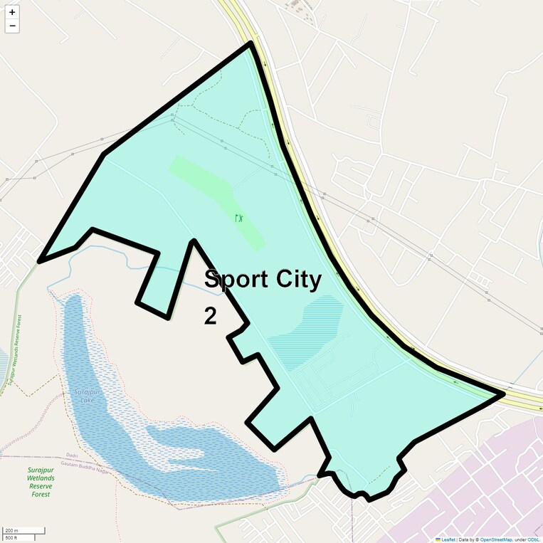 Location Map of Sport City 2